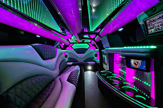 strobe lights in limo