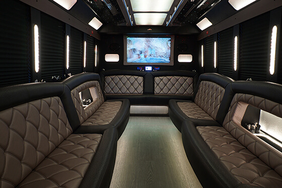 luxurious limo bus